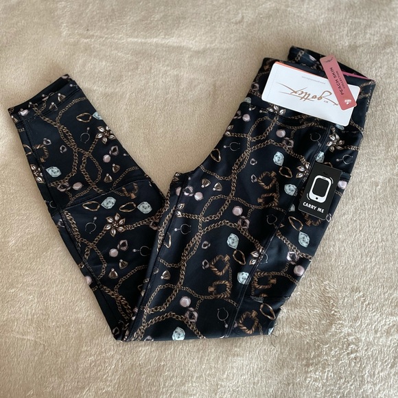 X by Gottex Pants - X by Gottex Chain Link Ankle Leggings - Size S